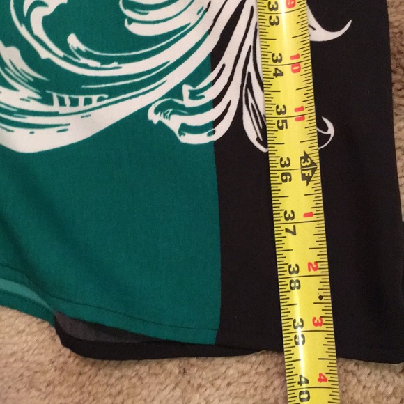 GILI black green paisley print skirt 8 NWOT - Picture 7 of 8